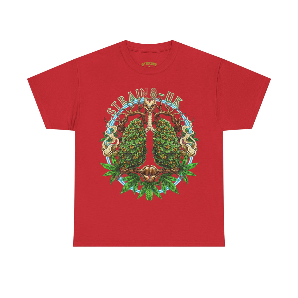 Strain8-UK Weed Lungs Cannabis Art T-Shirt