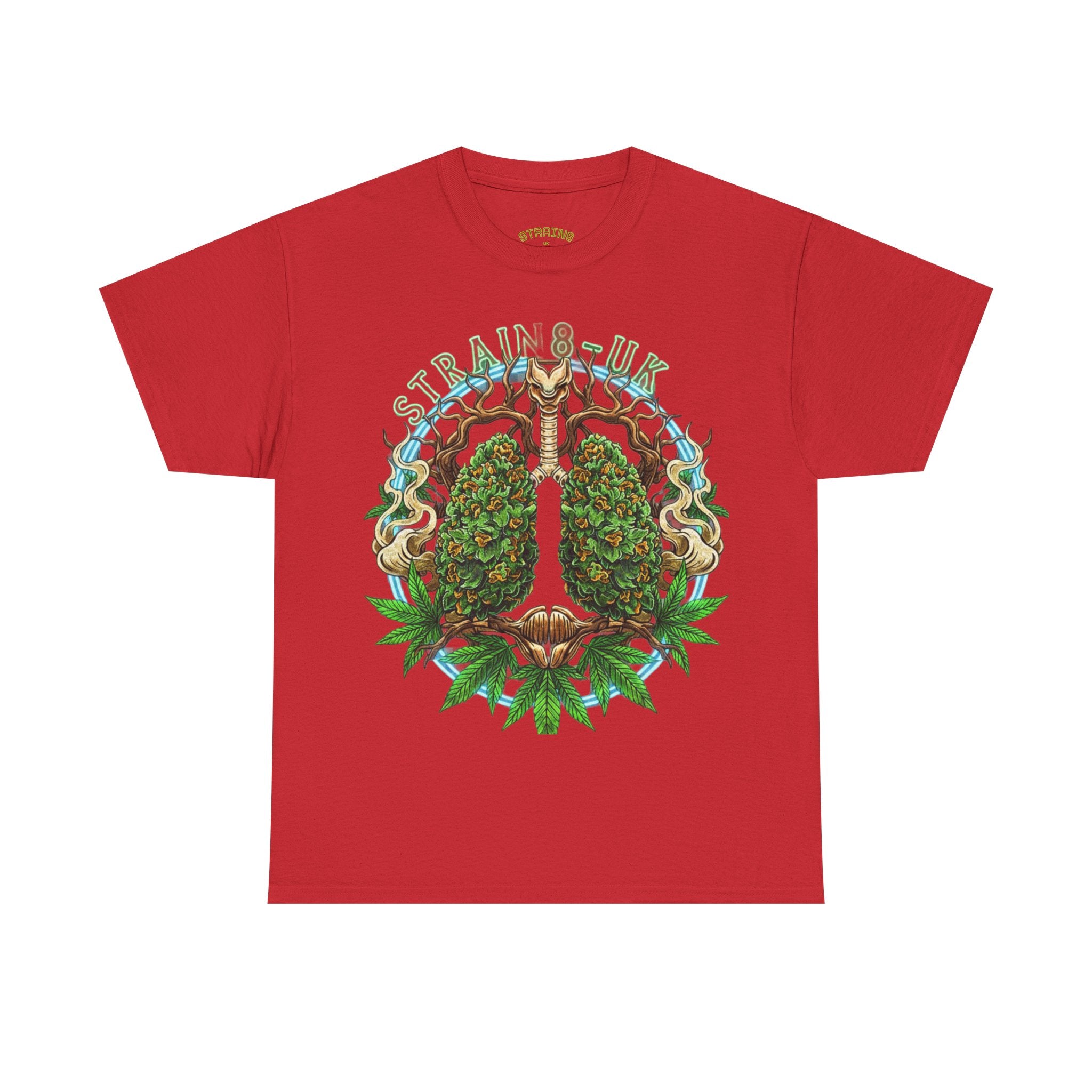 Strain8-UK Weed Lungs Cannabis Art T-Shirt