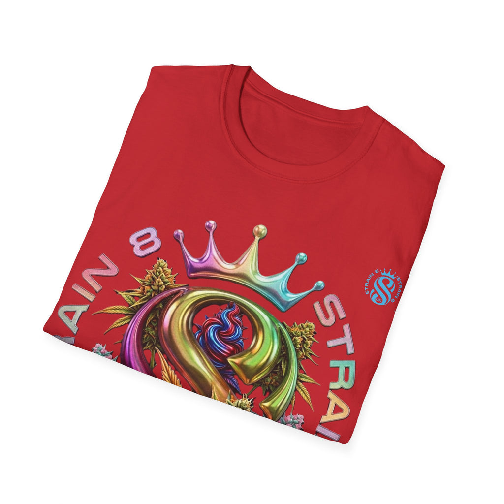 Strain8-UK Logo Crown Graphic T-Shirt — High Grade Cannabis Design