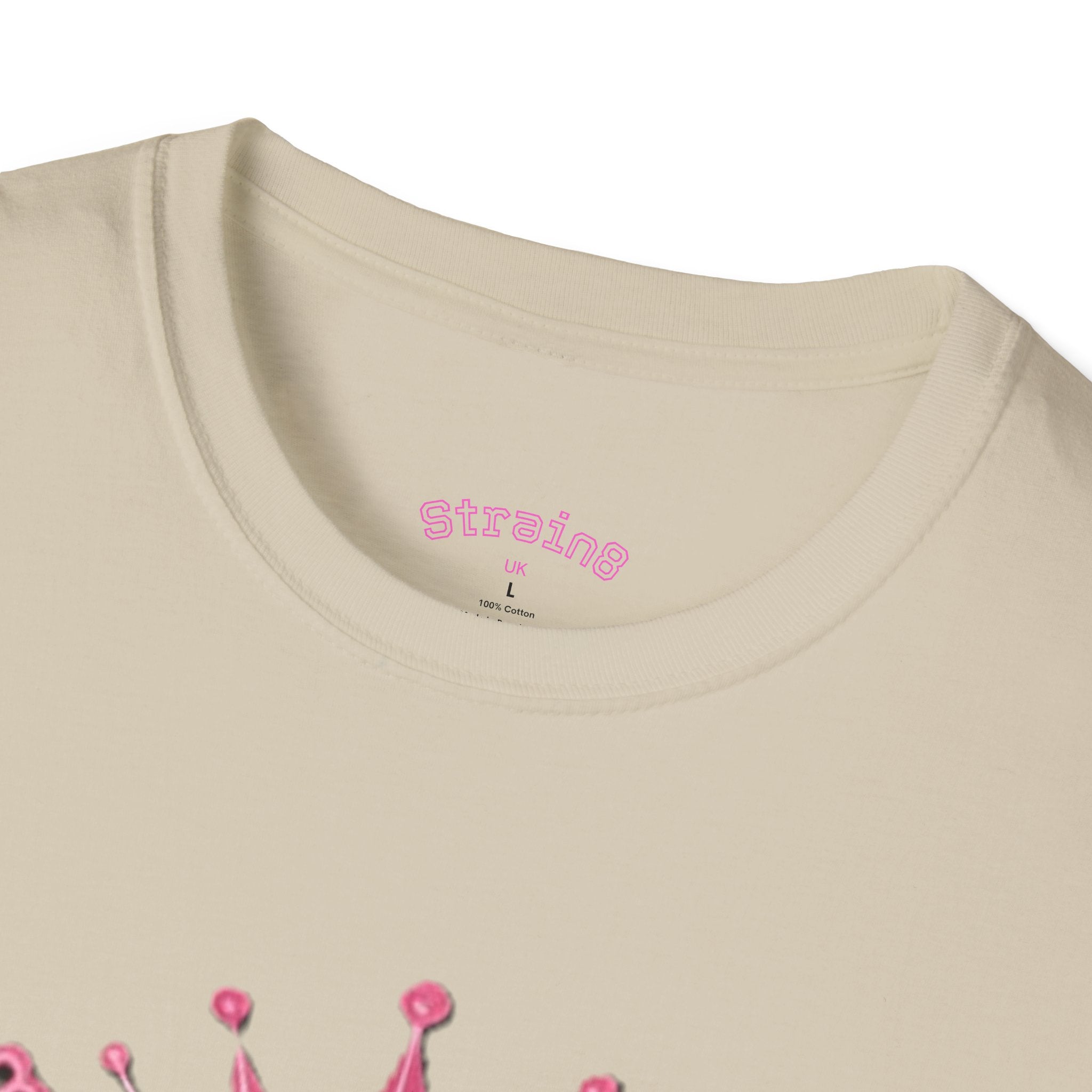 Strain8-UK logo/mixed Cannabis Crown T-Shirt — Train & Treat Floral Weed Graphic Tee