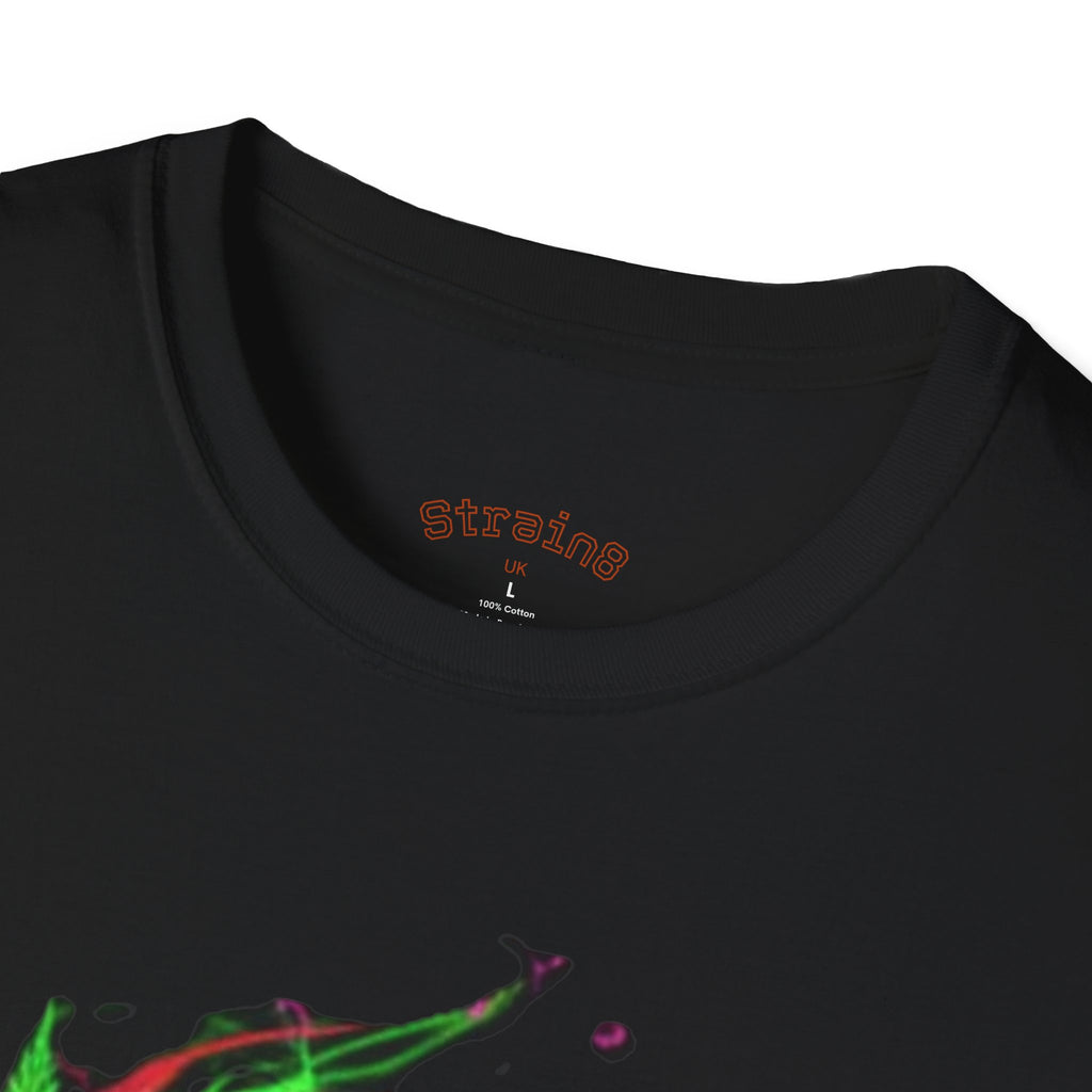 Strain8-UK Chocolate Brown Monogram T‑Shirt — Green Vines Rustic Letter S8 Graphic Tee