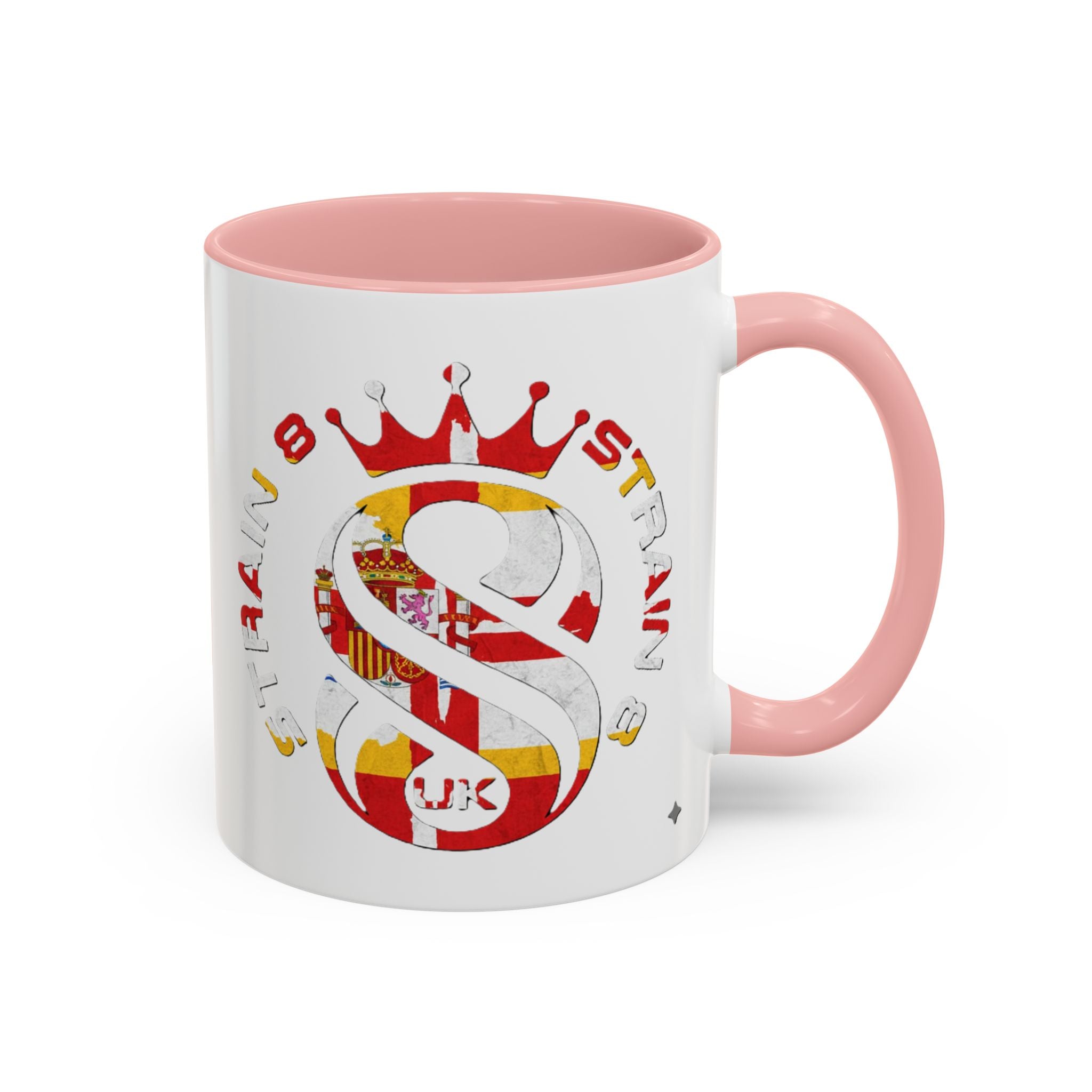 Strain8-UK Fully Spanglish Pride Accent Coffee Mug — 'Soy Español' Crown Monogram (11/15oz)