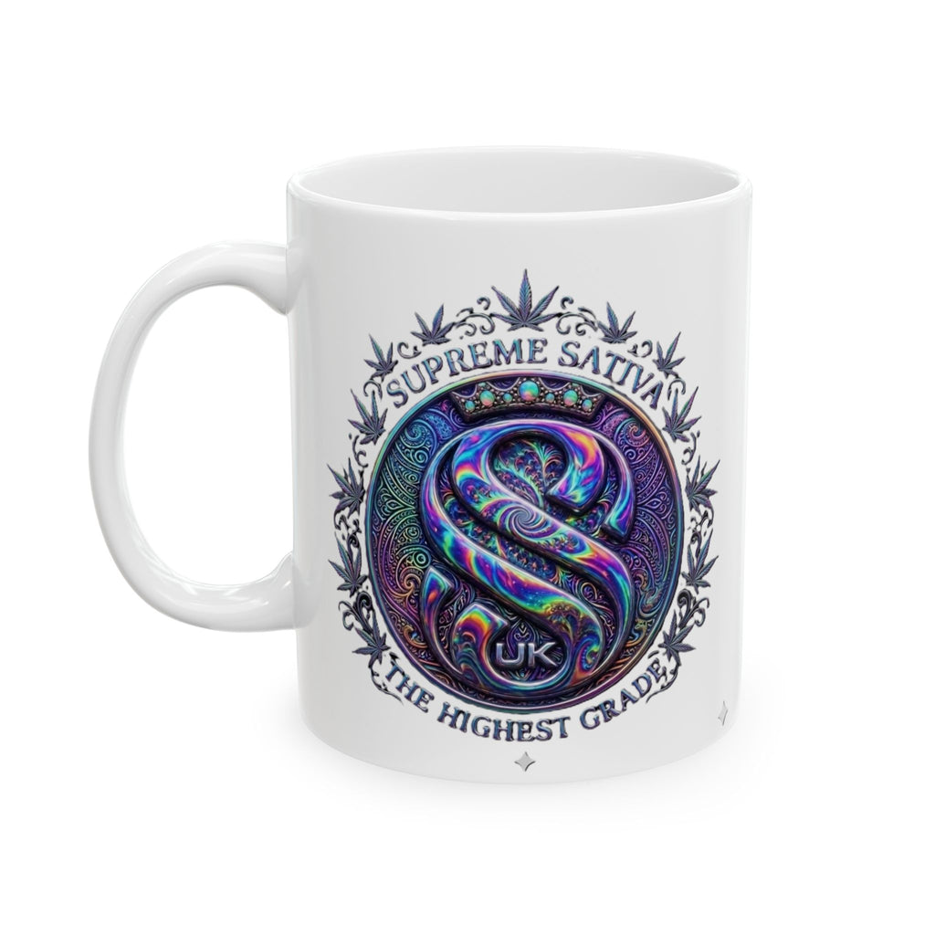 Strain8-UK Psycodelic  Ceramic Mug — Sativa Lover Coffee Cup (11oz & 15oz)