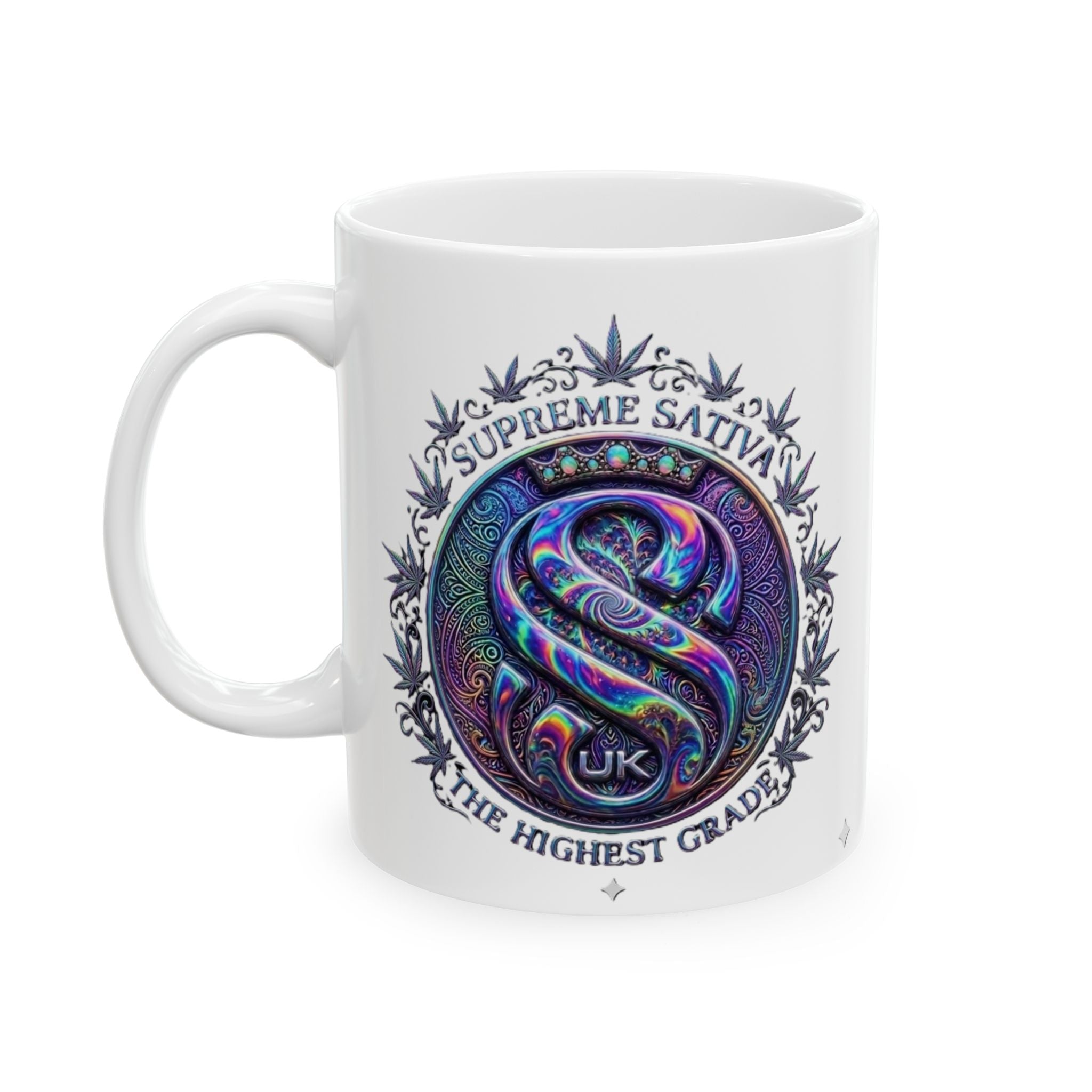 Strain8-UK Psycodelic  Ceramic Mug — Sativa Lover Coffee Cup (11oz & 15oz)