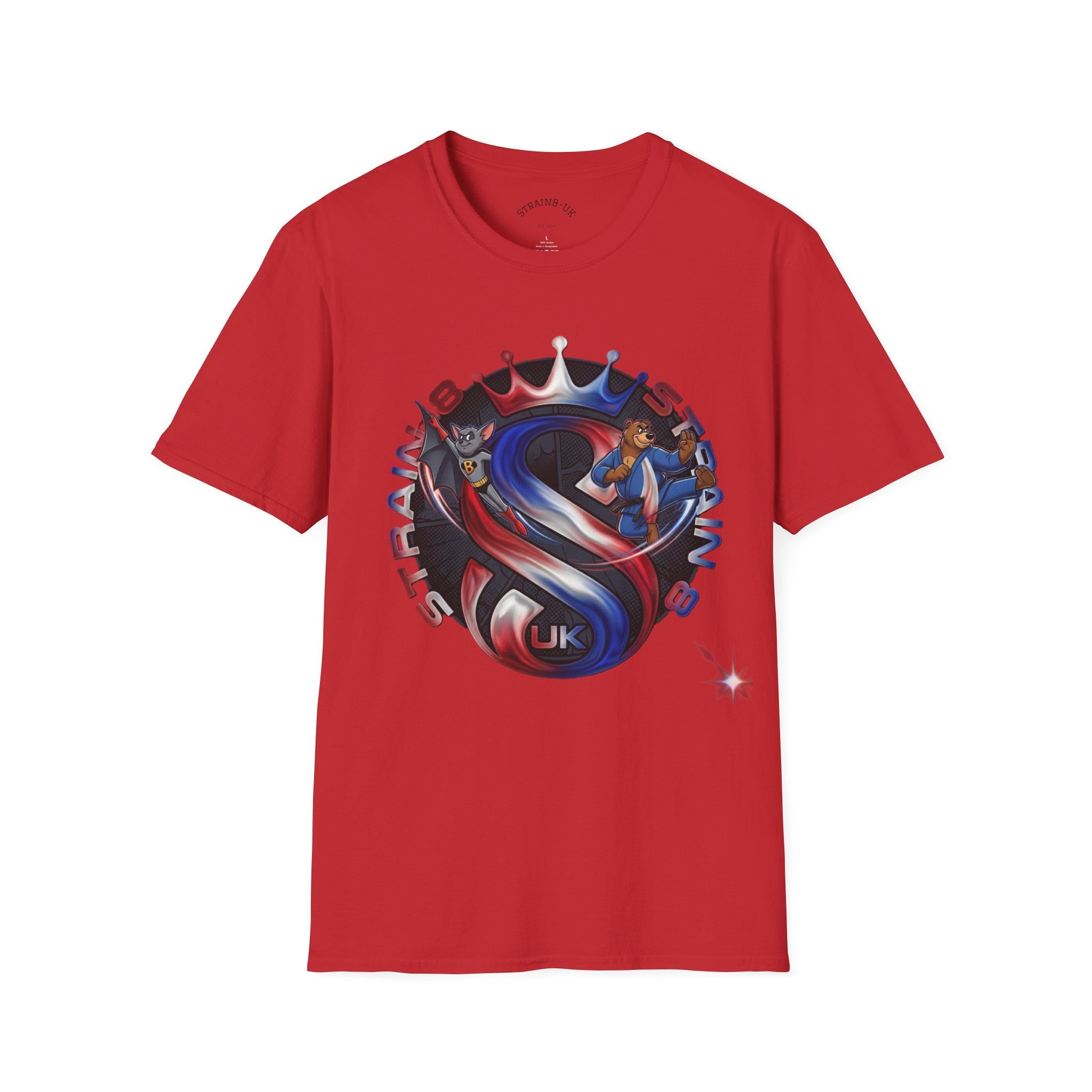 Strongest in the UK T-Shirt — Union Flag Crown Graphic Strain8-UK Tee