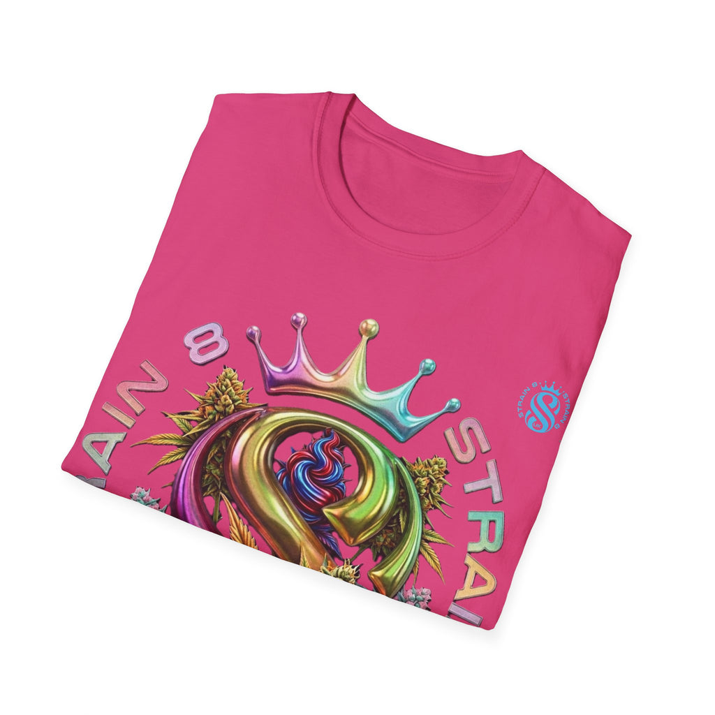 Strain8-UK Logo Crown Graphic T-Shirt — High Grade Cannabis Design