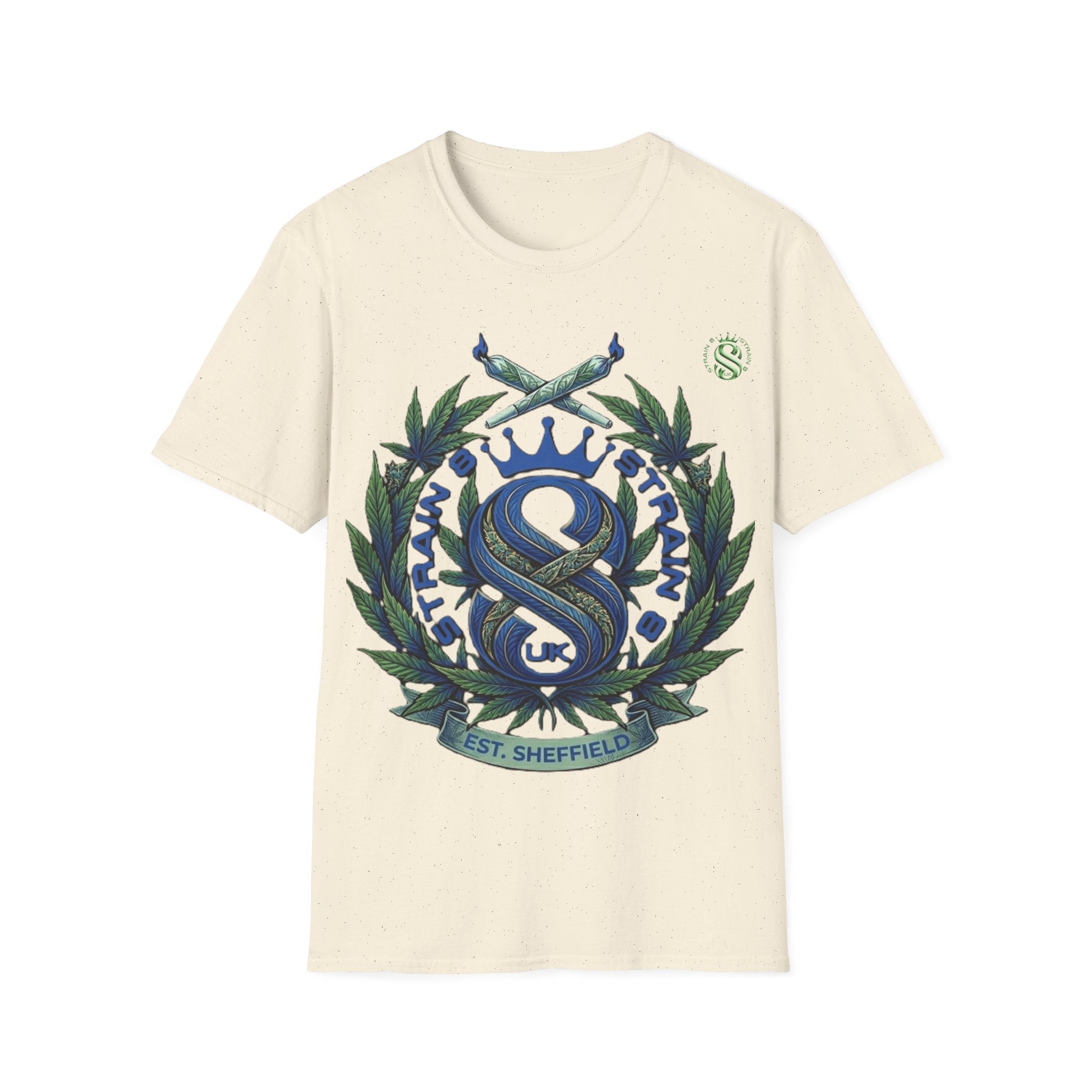 Sheffield Strain8-UK Crest T-Shirt — Vintage Laurel Eloquent Emblem Tee
