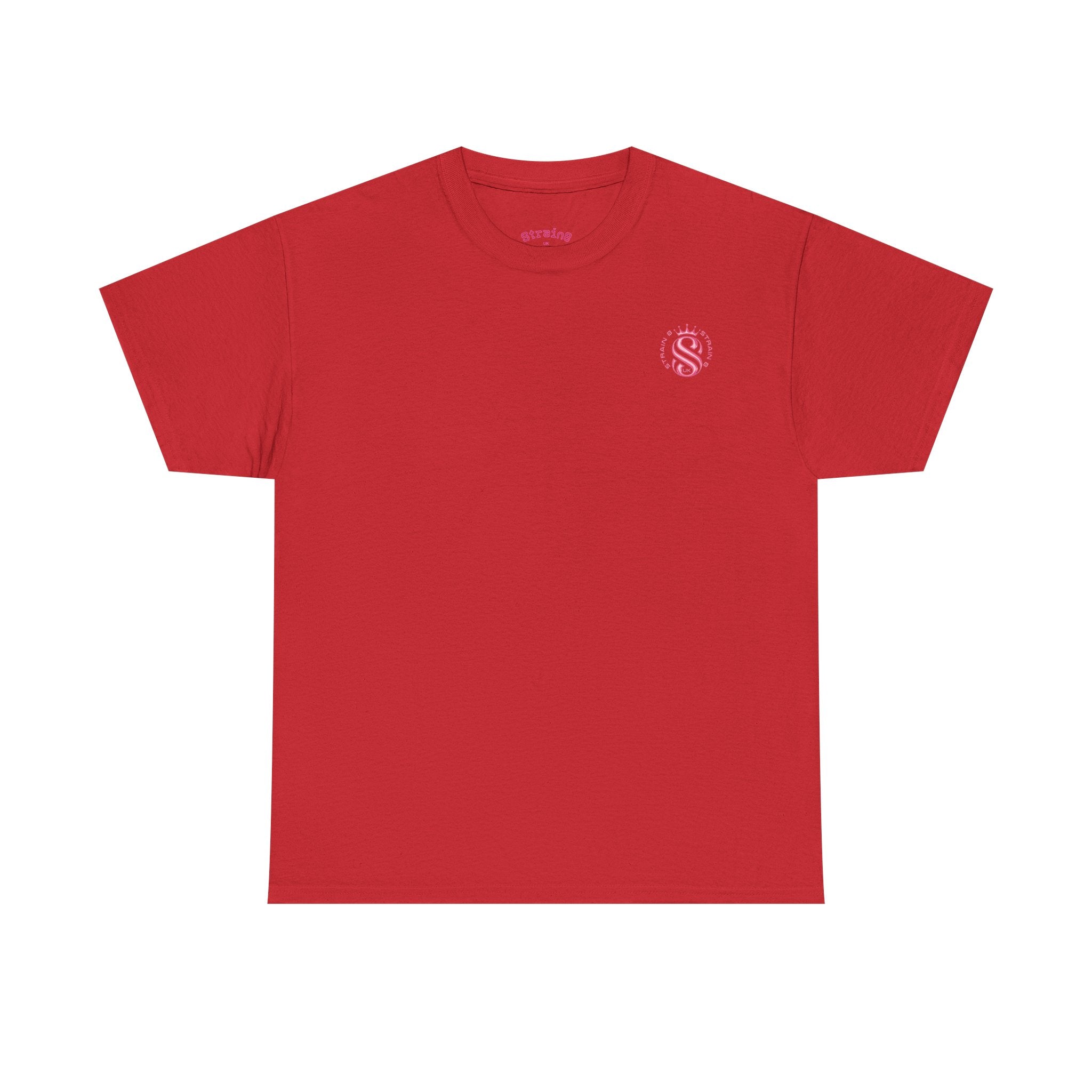 Strain8 Dreams Tee — Bold Pink Logo Graphic T-Shirt
