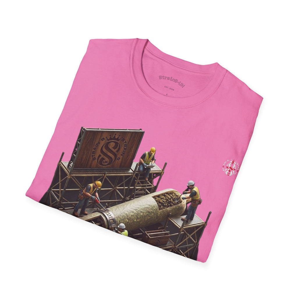 Aerospace Restoration S8-UK Crew T-Shirt — Rocket Repair Workshop Illustration