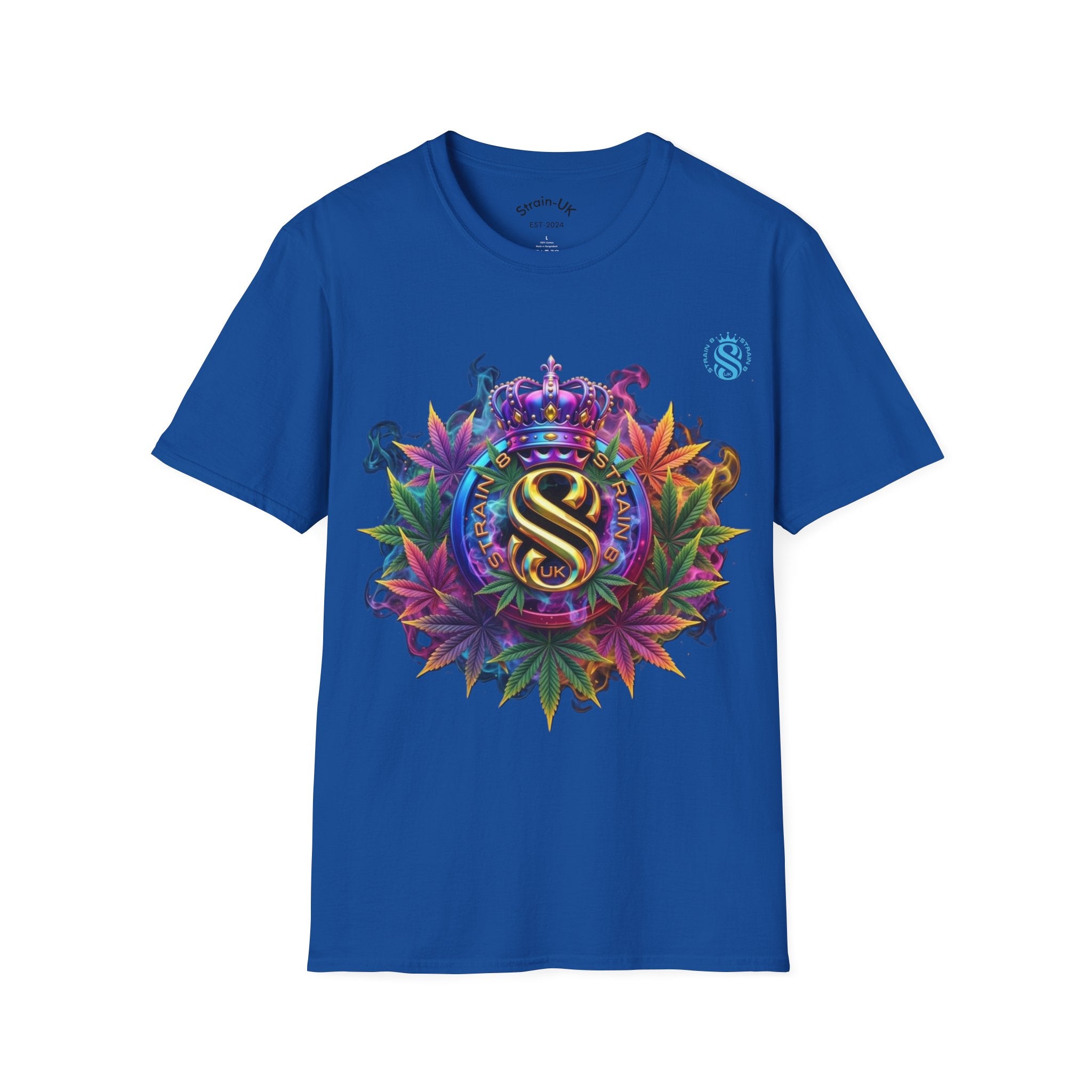 Strain8-UK T-Shirt — Vibrant Floral Design With Original Logo Graphic Tee