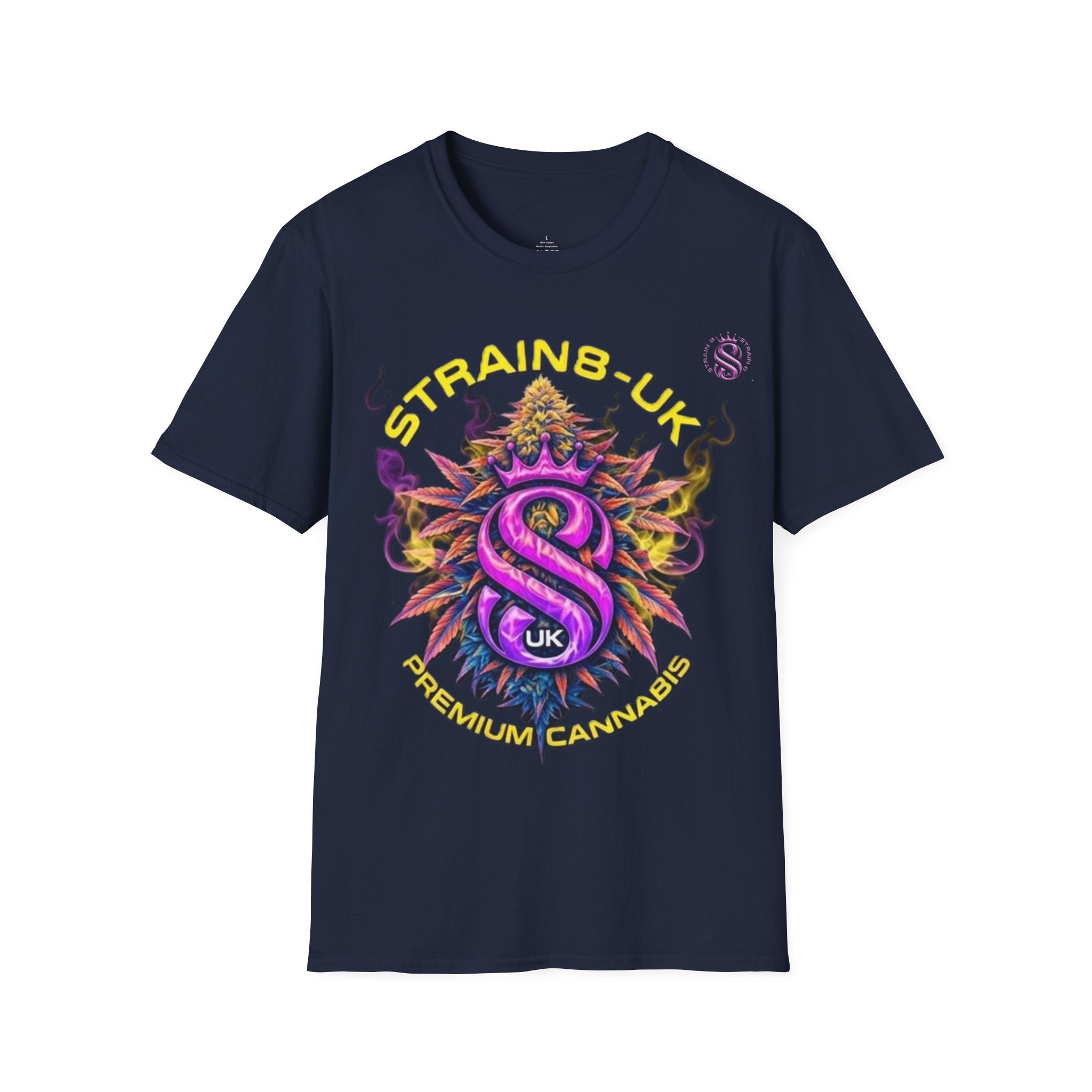 Strain8-UK T-Shirt — Strain8-UK Colourful Psychedelic Logo Tee