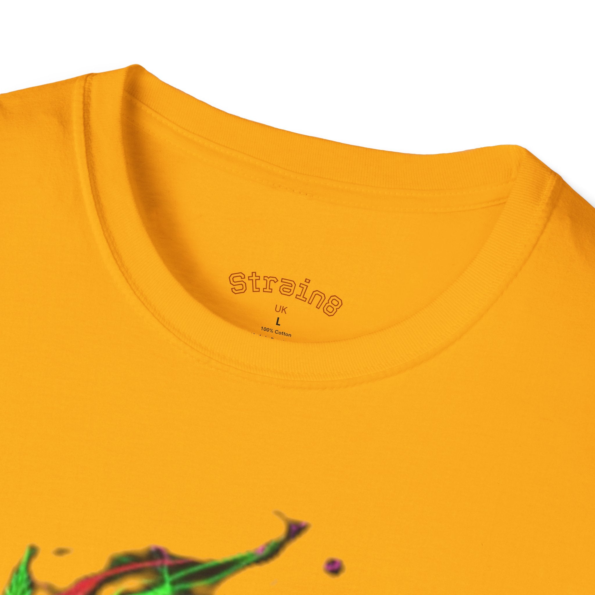 Strain8-UK Chocolate Brown Monogram T‑Shirt — Green Vines Rustic Letter S8 Graphic Tee