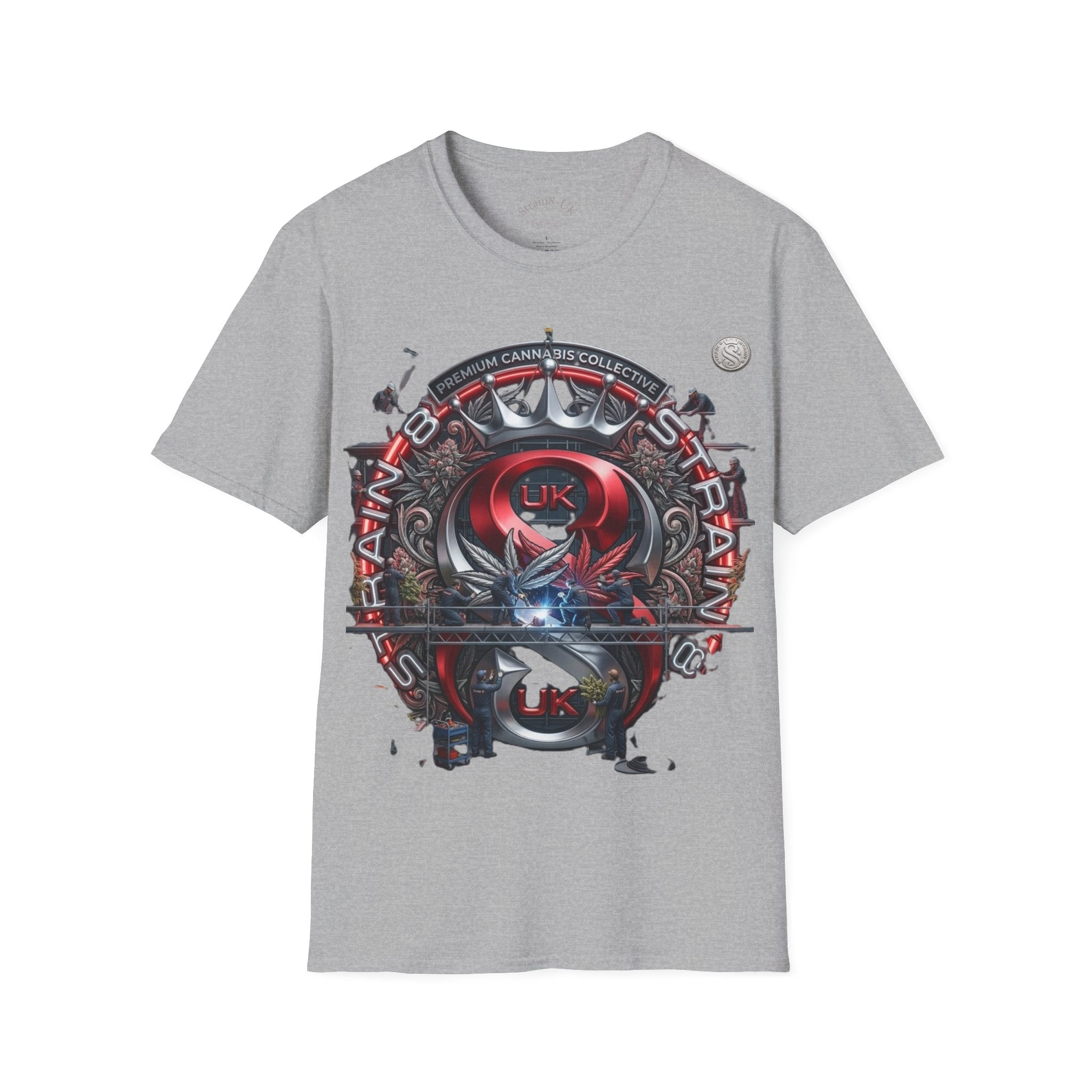 Strain8-UK Under construction T-Shirt — S8-UK in design Crest Design