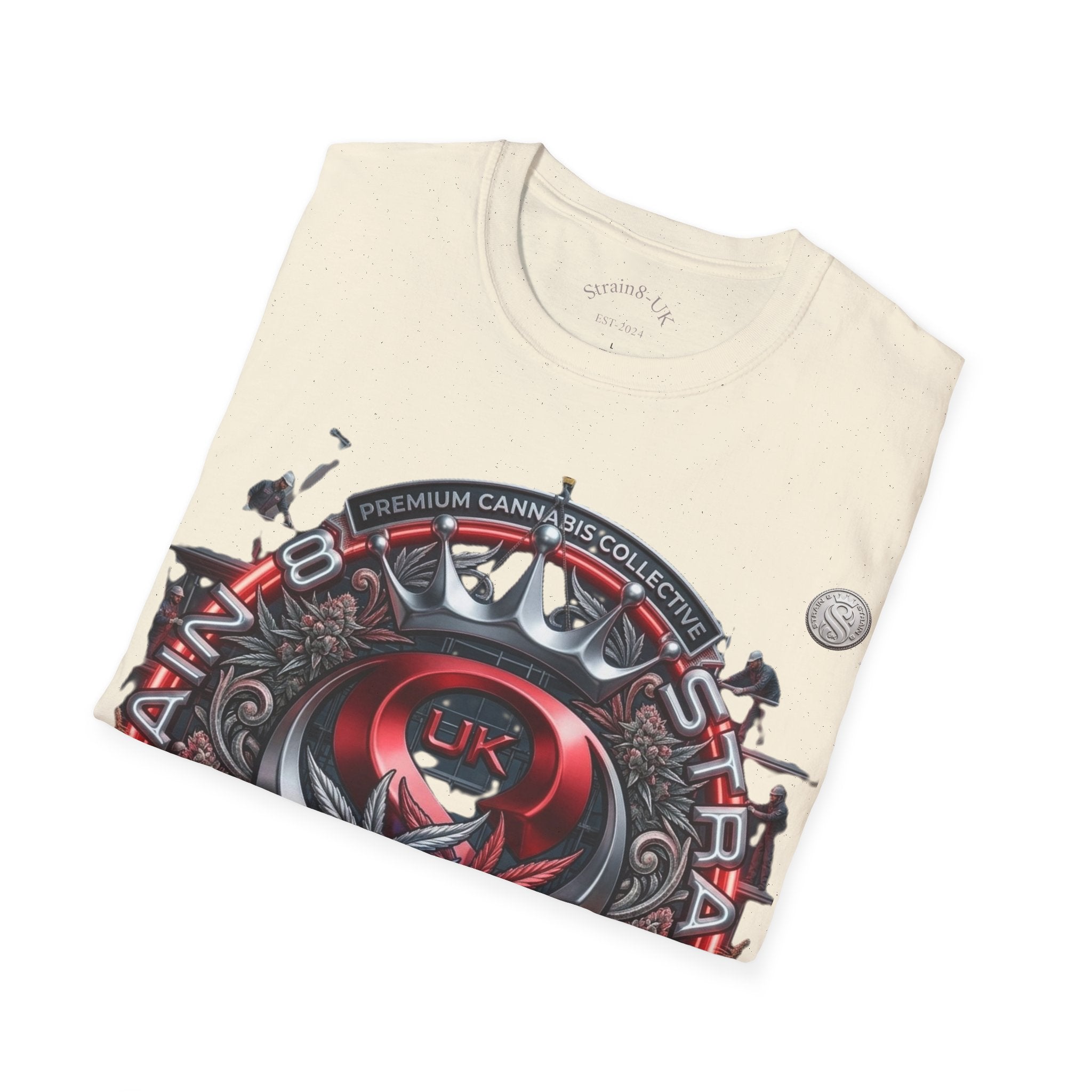 Strain8-UK Under construction T-Shirt — S8-UK in design Crest Design
