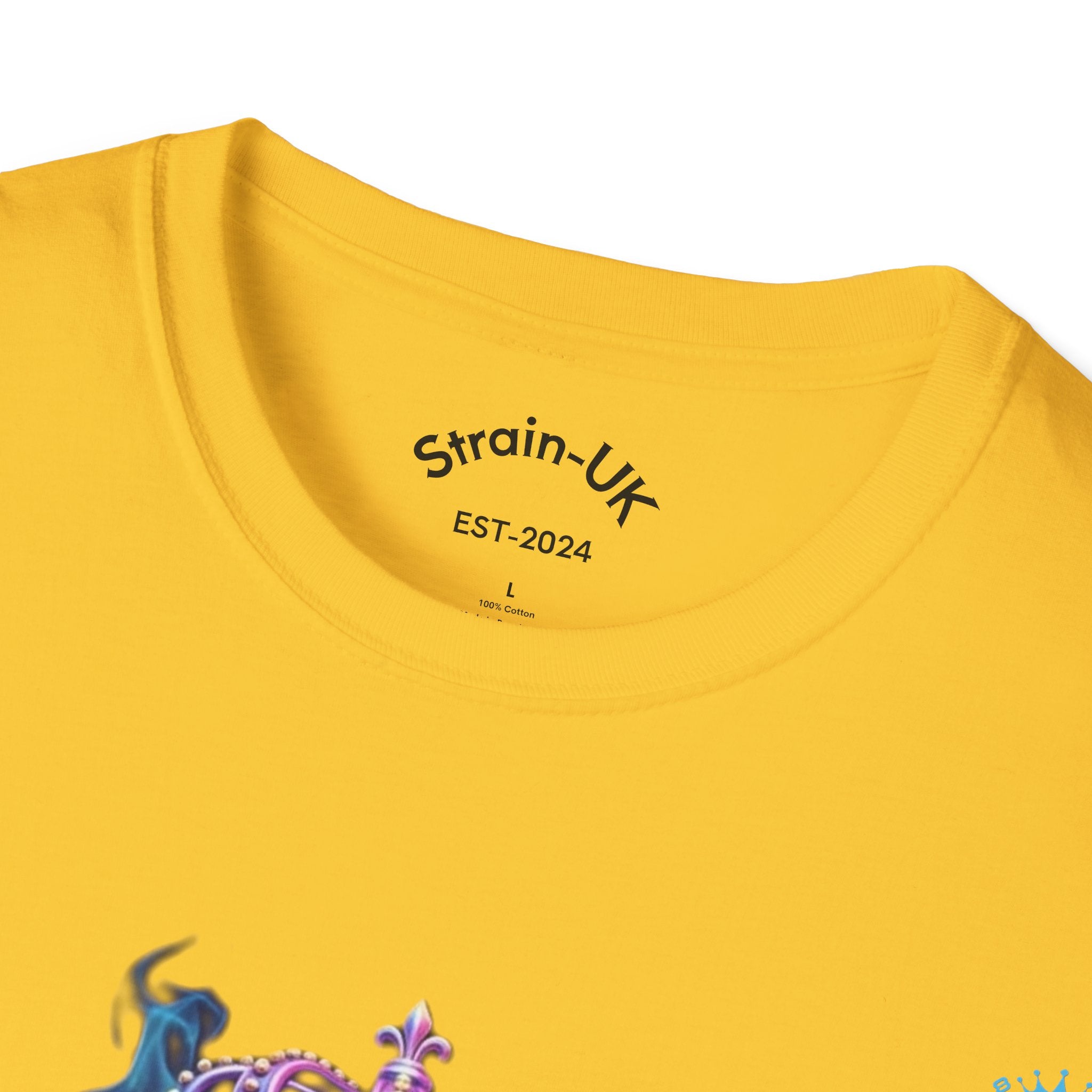 Strain8-UK T-Shirt — Vibrant Floral Design With Original Logo Graphic Tee