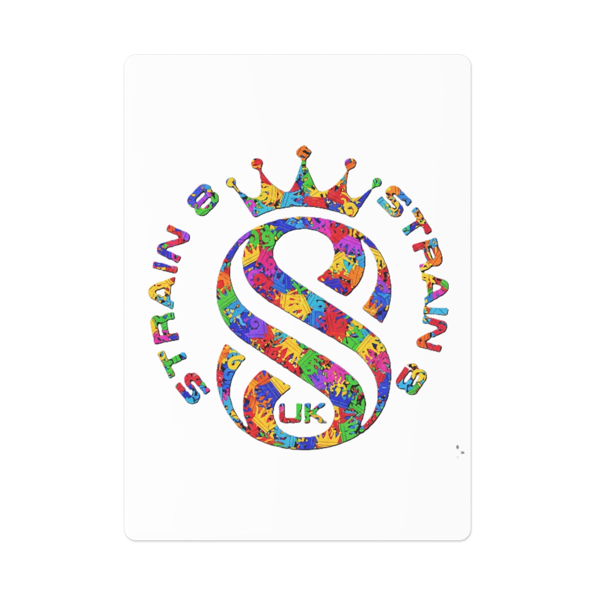 Strain8-uk mixed coloured crown logo Poker Cards
