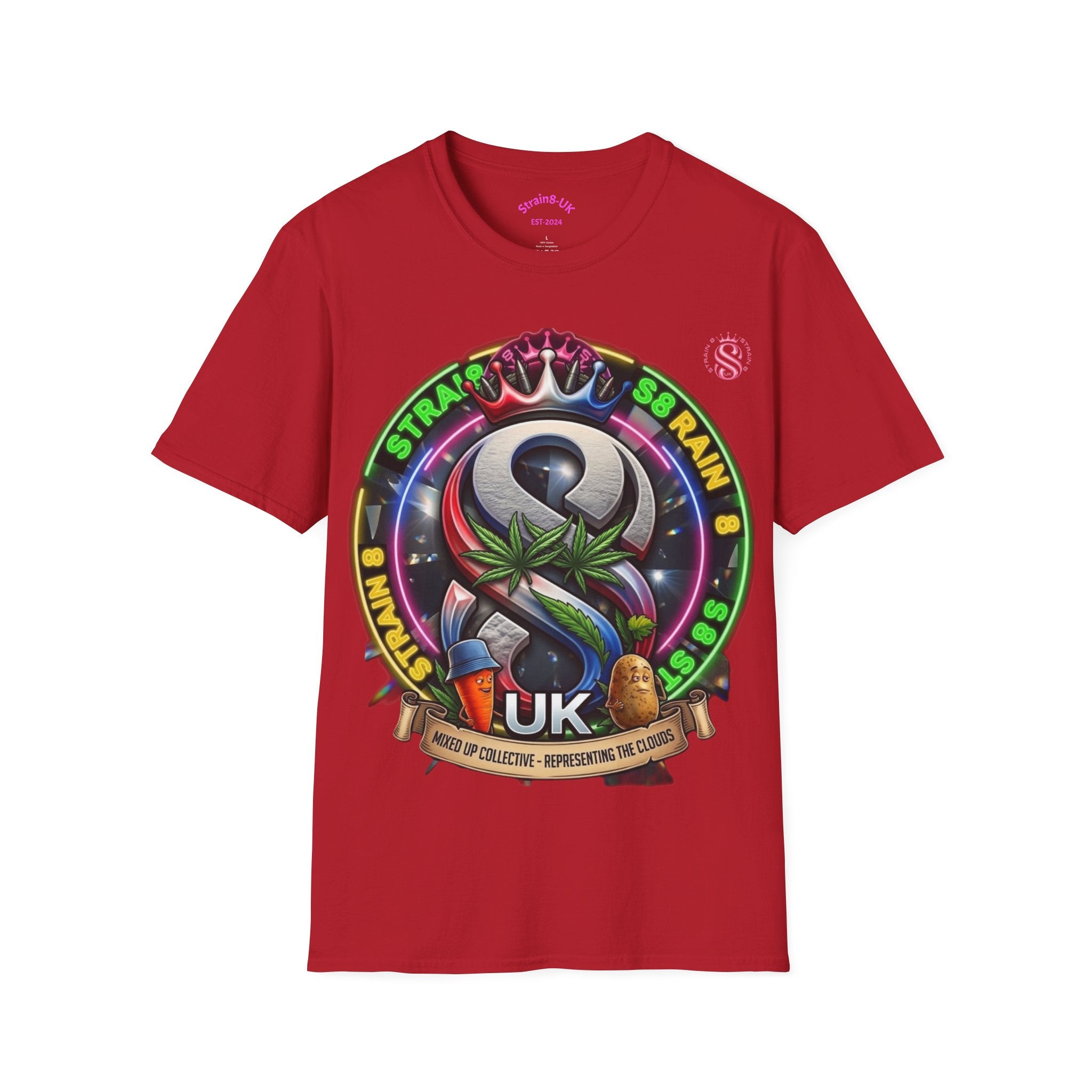 Strain8-UK Ted&Fred Special UK Logo T-Shirt — Cannabis Emblem Graphic Tee