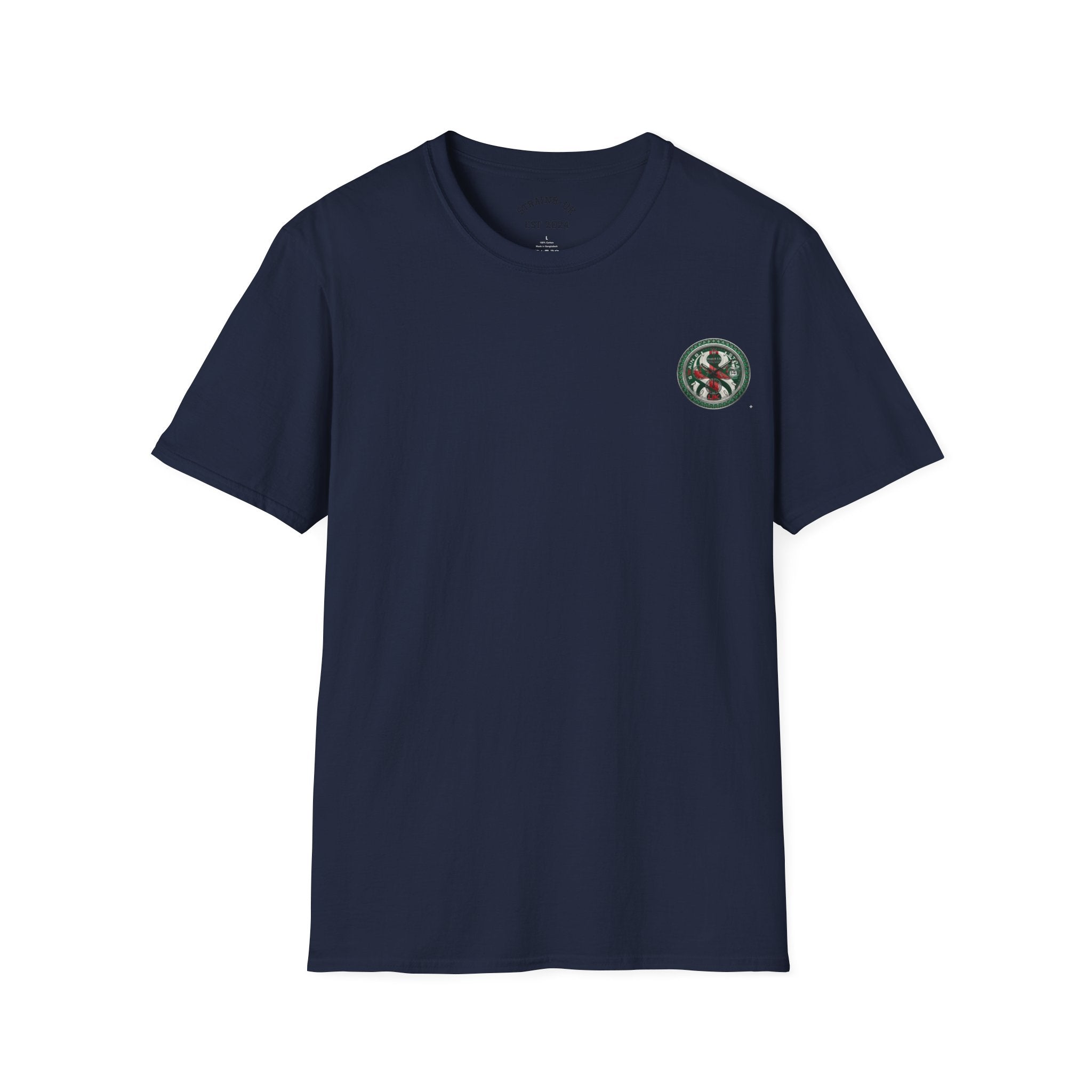 Strain8-UK Watch Face Design T‑Shirt — Nautical Travel Vibes In Emerald Green