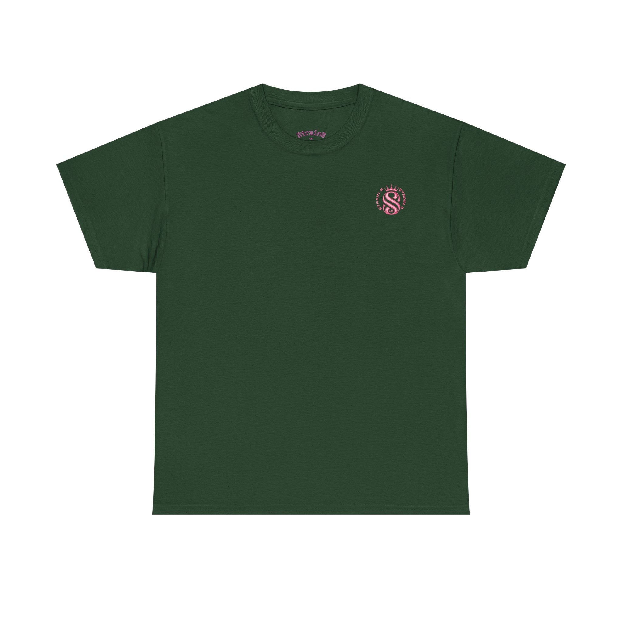 Strain8 Dreams Tee — Bold Pink Logo Graphic T-Shirt