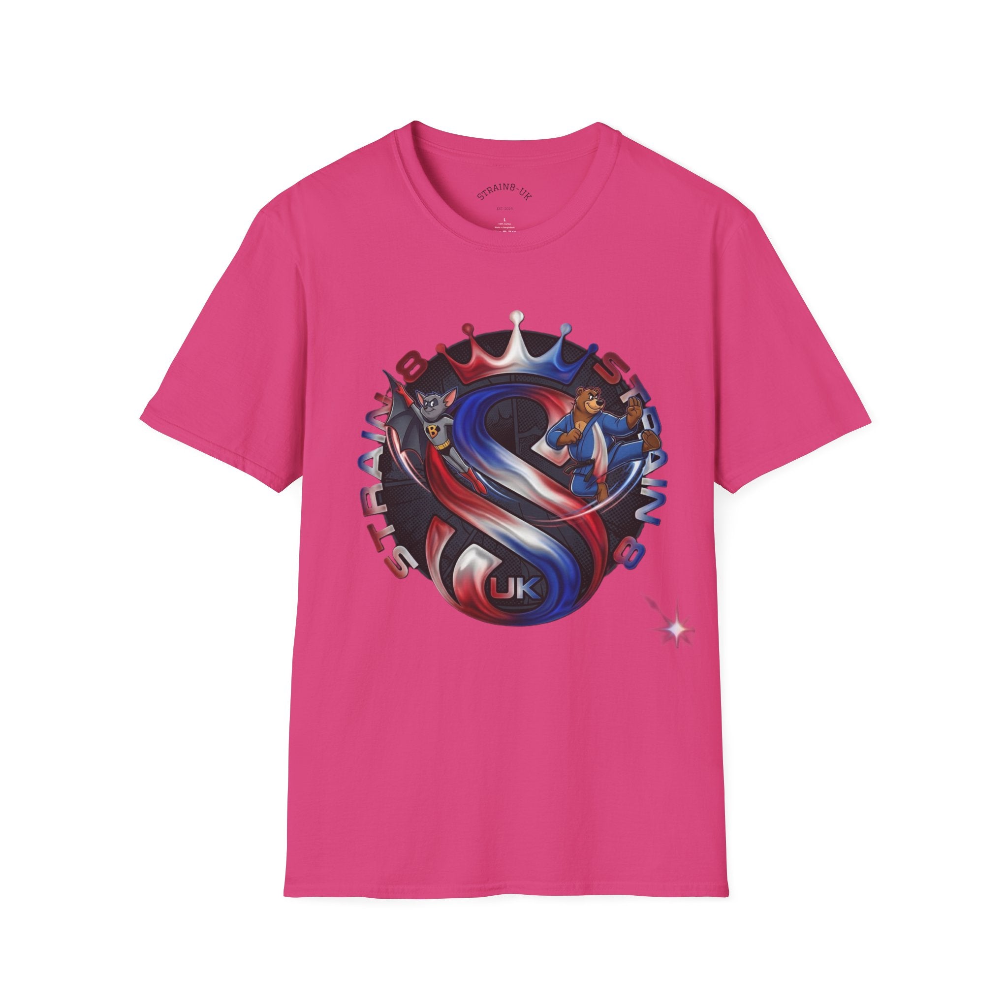 Strongest in the UK T-Shirt — Union Flag Crown Graphic Strain8-UK Tee