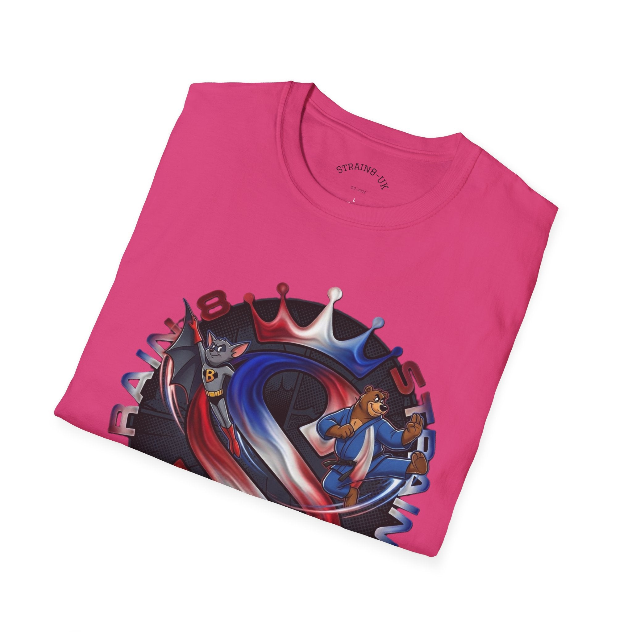 Strongest in the UK T-Shirt — Union Flag Crown Graphic Strain8-UK Tee