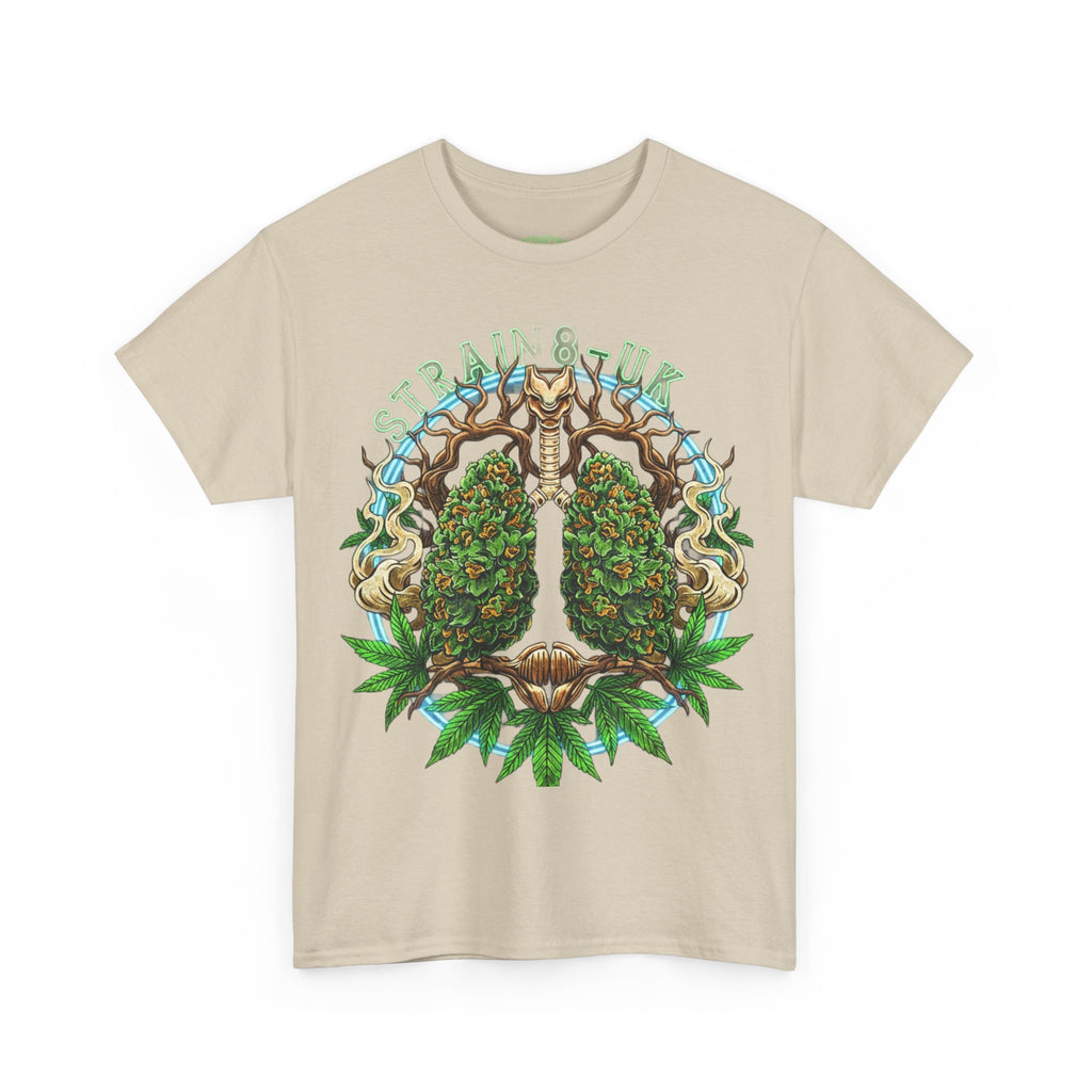 Strain8-UK Weed Lungs Cannabis Art T-Shirt