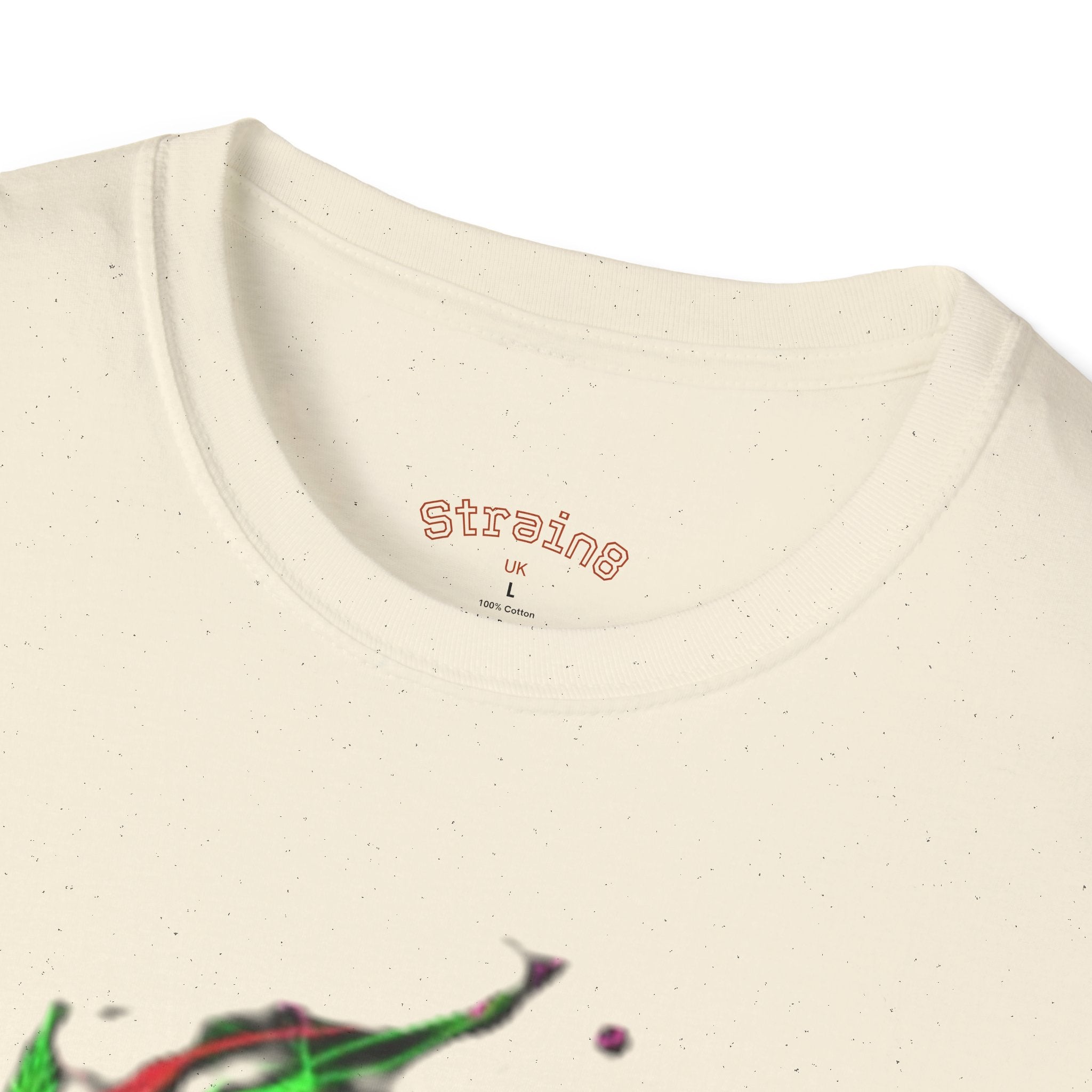 Strain8-UK Chocolate Brown Monogram T‑Shirt — Green Vines Rustic Letter S8 Graphic Tee