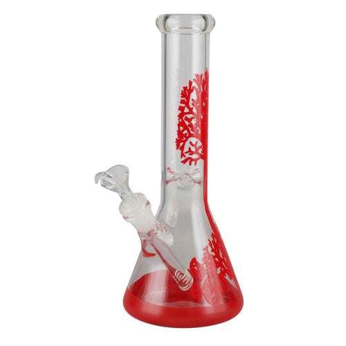 CaliConnected 11” Red Tree Beaker Bong