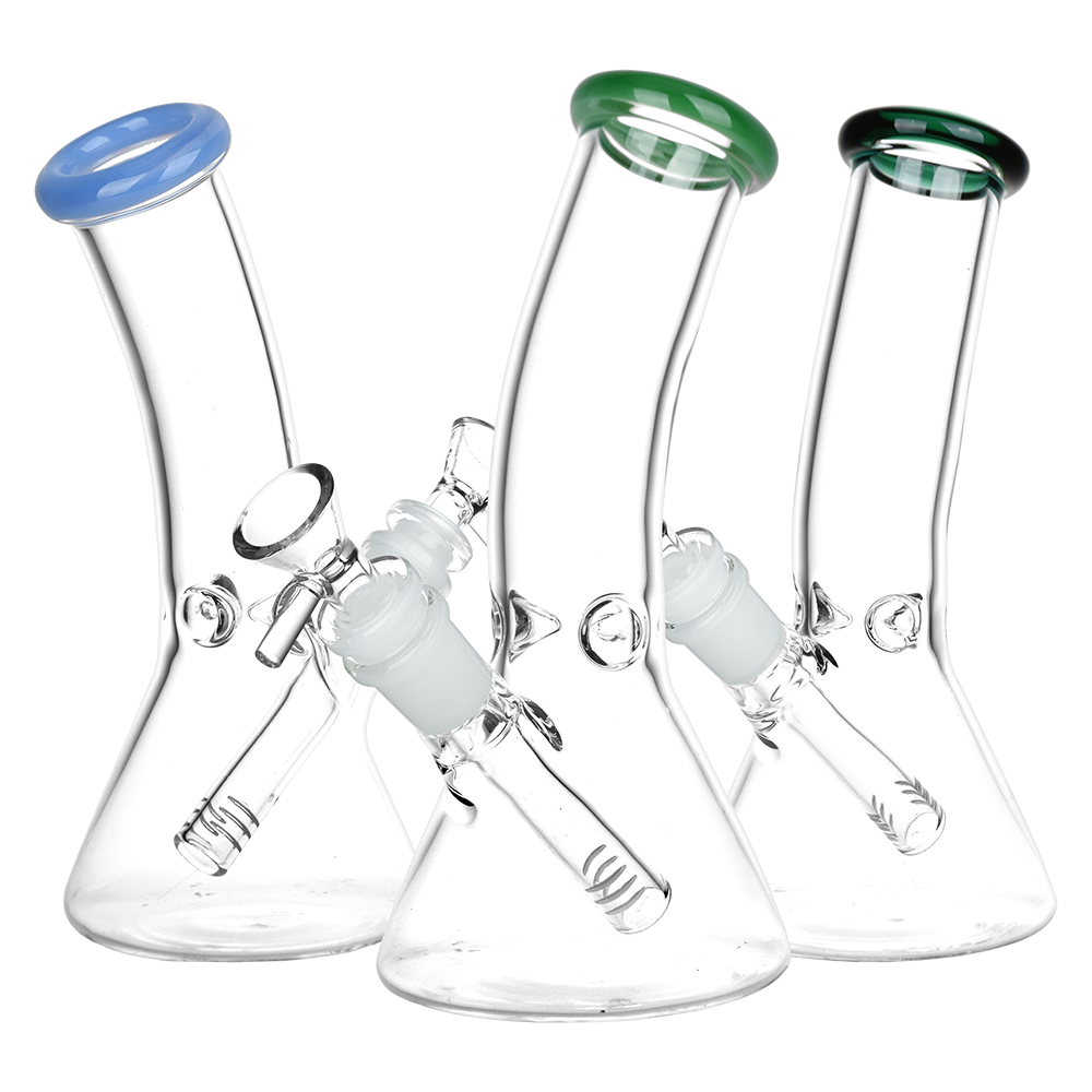 Classic Bent Neck Glass Beaker Bongs - Colors Vary