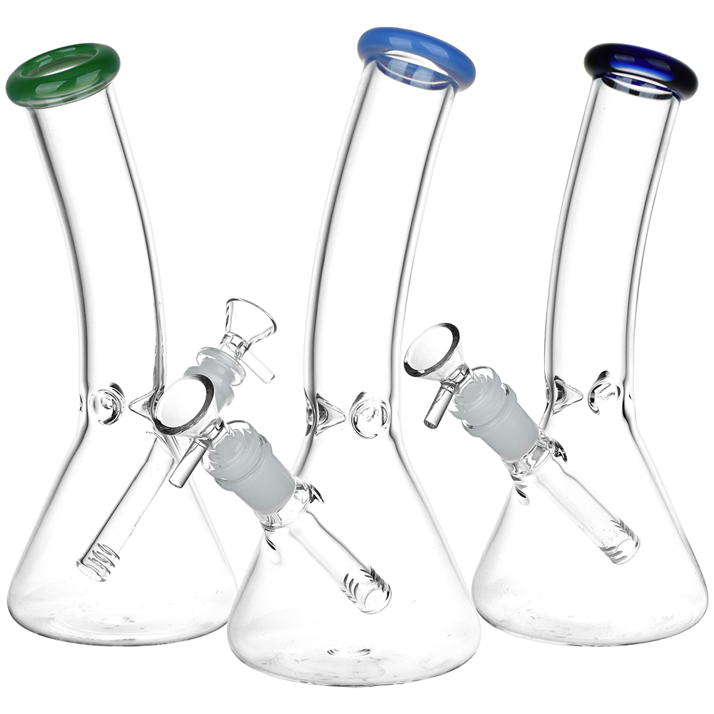 Classic Bent Neck Glass Beaker Bongs - Colors Vary