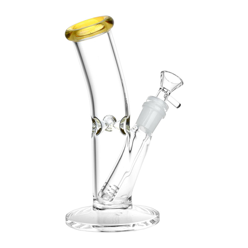 Classic Bent Neck Glass Straight Tube Bongs - Colors Vary