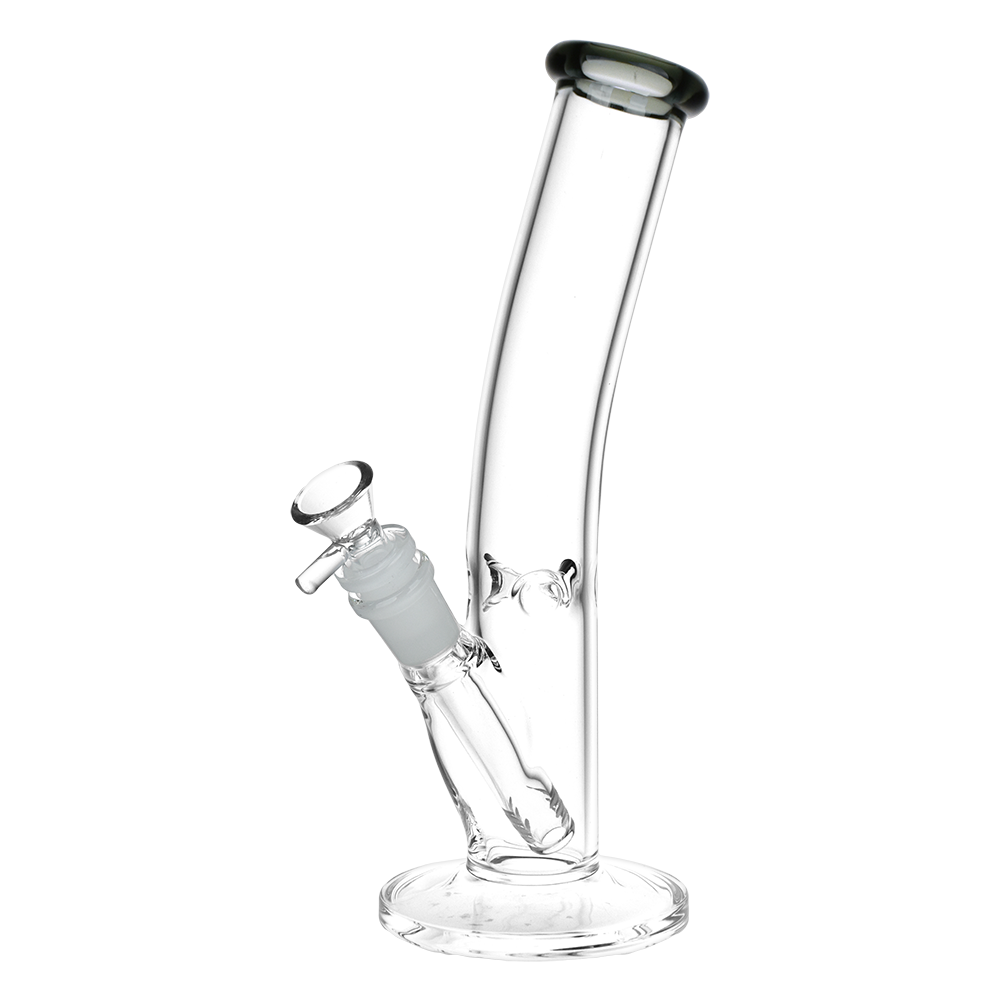 Classic Bent Neck Glass Straight Tube Bongs - Colors Vary
