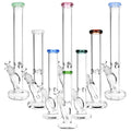 Classic Glass Straight Tube Bongs - Colors Vary