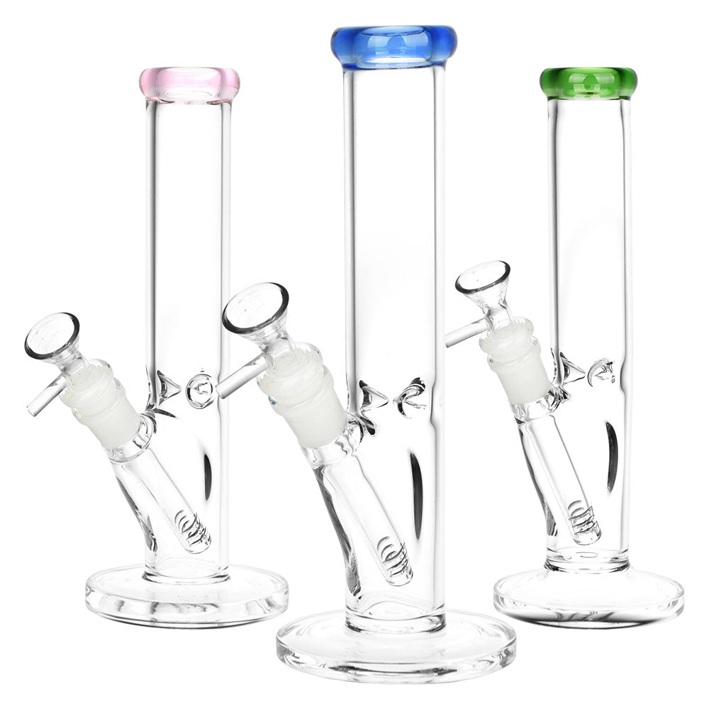 Classic Glass Straight Tube Bongs - Colors Vary